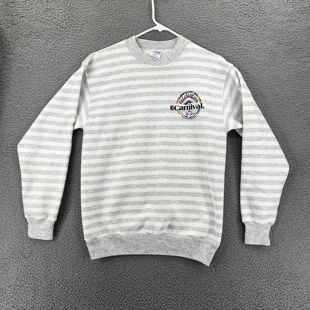 Vtg 90s Carnival Cruise Ecstasy Fun Ship Crewneck Sweatshirt Adult M USA‎ READ